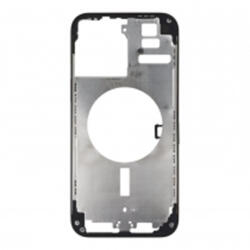Apple iPhone 14 Pro Max EU verzió középső keret oldalgombokkal, sim kártya tartó tálcával, fekete (utángyártott)