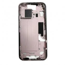 Apple iPhone 15 EU verzió középső keret oldalgombokkal, sim kártya tartó tálcával, rózsaszín (utángyártott)