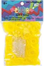 Rainbow Loom eredeti transzparens gumik 600 darab sárga 6 évtől (RL7788)