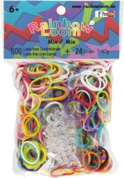 Rainbow Loom eredeti tarka gumi mix 600 darab 6 évtől (RL7784)