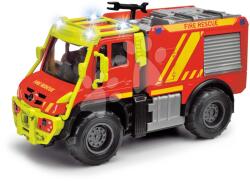 Majorette Tűzoltókocsi Unimog U530 Fire Truck Majorette hanggal fénnyel és gumi kerekekkel 14 cm hosszú (MJ3712003)