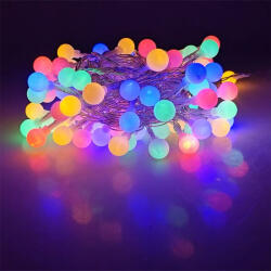 Modee Mini gömb kültéri LED karácsonyi fényfüzér, (10m/100 LED) multicolor, 8 világítási mód (ML-C2011)