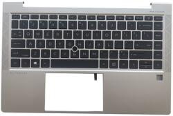 HP Elitebook 840 G7 G8 series M07090-B31 ezüst fekete amerikai angol (US) kiosztású billentyűzettel palmrest/topcase felső burkolat rossz trackpointtal