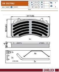 DANBLOCK set placute frana, frana disc DANBLOCK DB 2927982 (DB 2927982)