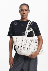 Desigual nagy női táska lyukacsos shopper fehér&#13