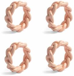 &k amsterdam szalvétagyűrű Braid Pink Set 4 db - rózsaszín Univerzális méret