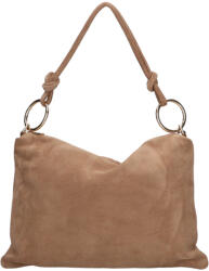 Olasz velúrbőr 572 drapp táska