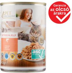 Tesco Pet Specialist teljes értékű állateledel felnőtt macskák számára, falatkák lazaccal zselében 415 g