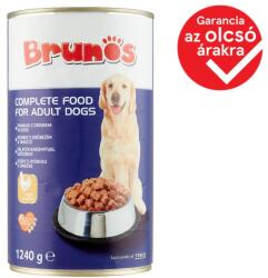 Tesco Brunos teljes értékű állateledel felnőtt kutyák számára, falatok baromfival szószban 1240 g