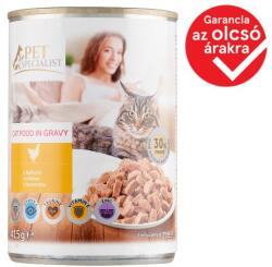 Tesco Pet Specialist teljes értékű állateledel felnőtt macskák számára, falatkák csirkével szószban 415 g