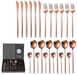  QU-26399 24 darabos evőeszközkészlet - RózsaArany