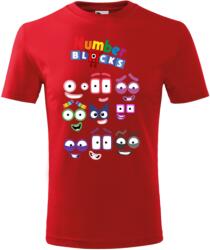 Bebeluc Print Tricou Personalizat Rosu Number Blocks pentru Copii (BBLSF266)