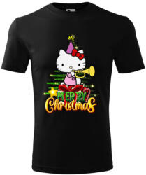 Bebeluc Print Tricou Personalizat de Craciun cu Personaj Animat si Mesaj Merry Christmas - Design Festiv (BBLSF094)