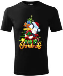 Bebeluc Print Tricou Personalizat de Craciun cu Personaj Festiv si Mesaj Merry Christmas (BBLSF096)