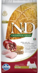 N&D Dog Ancestral csirke, tönköly, zab adult mini 800g (PND0080051)