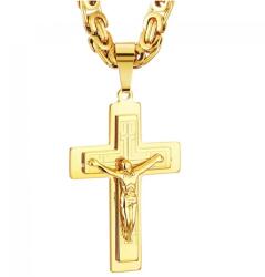 HARAHU Colier bărbătesc RE-32525 - Auriu/60cm KP32525