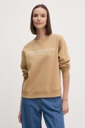 Tommy Hilfiger felső bézs, női, nyomott mintás, WW0WW39791 - bézs XS - answear - 39 990 Ft