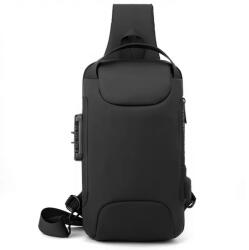 HARAHU Geantă de umăr cu încărcare USB antifurt TO-25613 - Negru KP25613