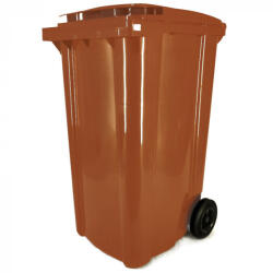 KZIWEB Háztartási kuka 240 L BARNA kerekes : Kuka kialakítása: - Kerekes, Szín: - Barna, Űrtartalom: - 240 Literes