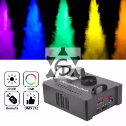  Hurican Füstgép 3000W geyser függőleges (vertikális) kilövés, RGB világítással