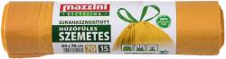 Mazzini Szemeteszsák önzáró szalaggal 70 liter 64 x 70 cm 15 db/tekercs újrahasznosított Mazzini_sárga (50290) - irodasziget