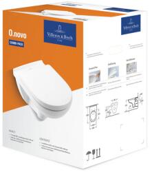 Villeroy & Boch O. novo kombipack mélyöblítésű fali wc+ülőke szett