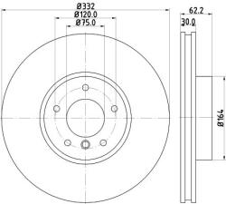 HELLA Disc frana HELLA 8DD 355 117-731