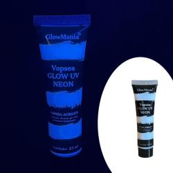 GlowMania Vopsea glow UV neon, cantitate 25 ml, alba, pentru corp