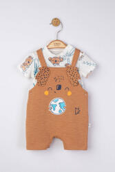 BabyJem Set salopeta cu tricou de vara pentru bebelusi koala, tongs baby (culoare: maro, marime: 6-9 luni)