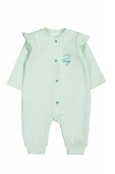 BabyJem Salopeta cu maneca lunga si volanas nou nascut verde, tongs baby (marime: 0-3 luni)