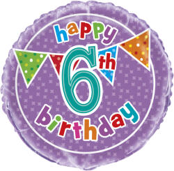 Unique Balon folie happy 6th birthday 45 cm Costum bal mascat copii
