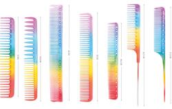 Perfectbeauty Set 7 piepteni RAINBOW (C7721)