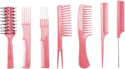 BIFULL Set 6 piepteni + 1 perie pentru par - GEA - ROZ (BFPEI42874)