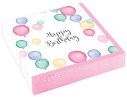 Amscan Servetele happy birthday baloane 25x25 cm Costum bal mascat copii