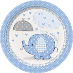 Unique Farfurii baby shower baiat 17 cm Costum bal mascat copii