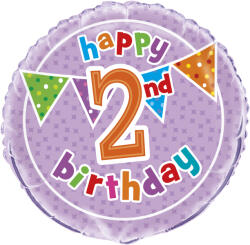 Unique Balon folie happy 2nd birthday 45 cm Costum bal mascat copii