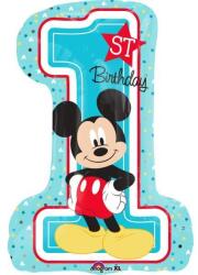 Amscan Balon folie figurina mickey cifra 1 48x71 cm Costum bal mascat copii