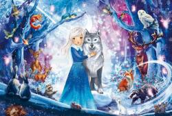 Schmidt Spiele - Puzzle Prințesă în pădurea înzăpezită - 100 piese Puzzle