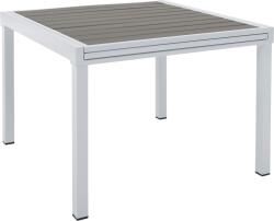 Mobikon Masa extensibila de gradina otel alb gri Dorio 100/200x100x75 cm (0000371794)