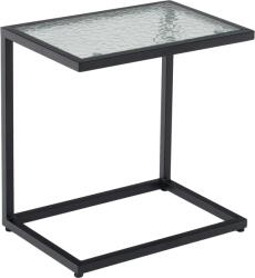 Mobikon Masa de gradina otel negru sticla securizata Selko 45x30x46 cm (0000371796)