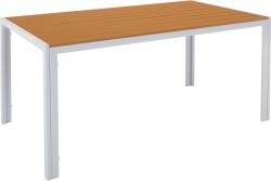Mobikon Masa de gradina otel alb stejar Bonto 150x90x73 cm (0000371792)