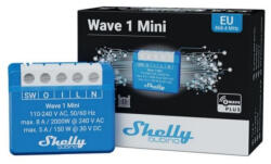 Shelly Releu inteligent Shelly Qubino Wave 1 Mini, 1 canal, 8A, Z-Wave, contact uscat, Z-Wave (3800235269138)