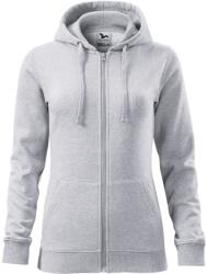 MALFINI Hanorac damă Trendy Zipper - Gri deschis prespălat | XL (4110316)