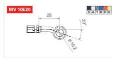 TRW Capat conducta de frana, unghi: 20 , Golden - motoechipat - 86,04 RON