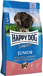 Happy Dog Sensible Junior Gabonamentes Száraz Kutyatáp (Csirke, Lazac és Burgonya) - 4 kg