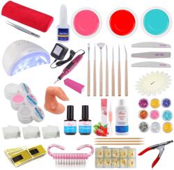 SELA Kit unghii false cu gel nr. 15, lampa uv, 302 piese, Sela