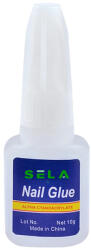 SELA Lipici tips unghii Sela, cu pensula, transparent, 10 ml