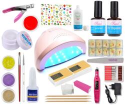 SELA Kit Unghii False Cu Gel Uv, Nr. 10, Lampa Led, Sela