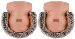Petite&Mars Mănuși pentru cărucior PETITE&MARS FURRY Pastel Peach (AG0604)