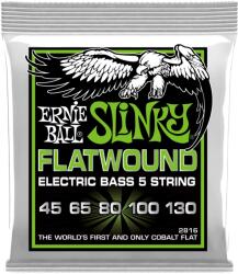 Ernie Ball 2816 Regular Slinky Cobalt Flatwound 5-String Electric Bass 45-130